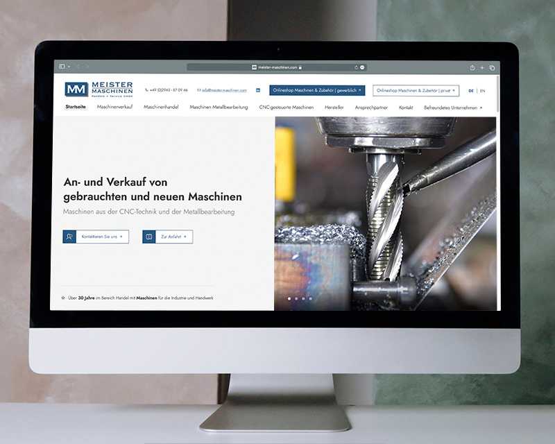 Meister Maschinen Website