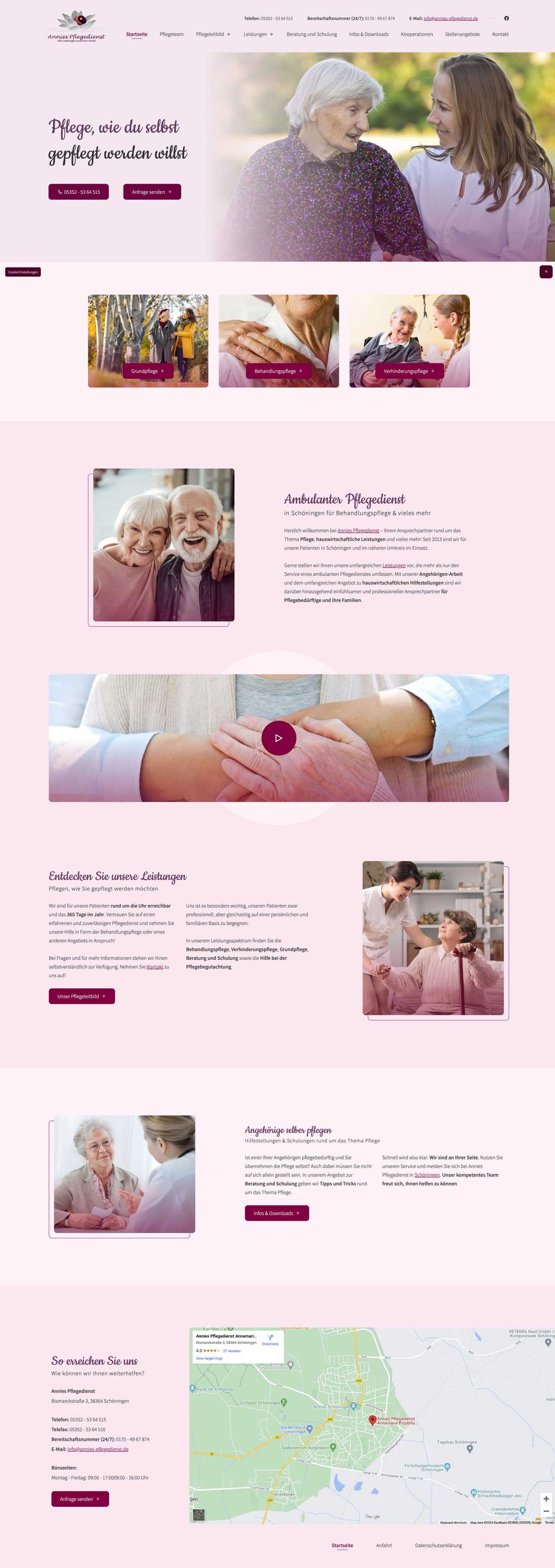 Landing page desktop