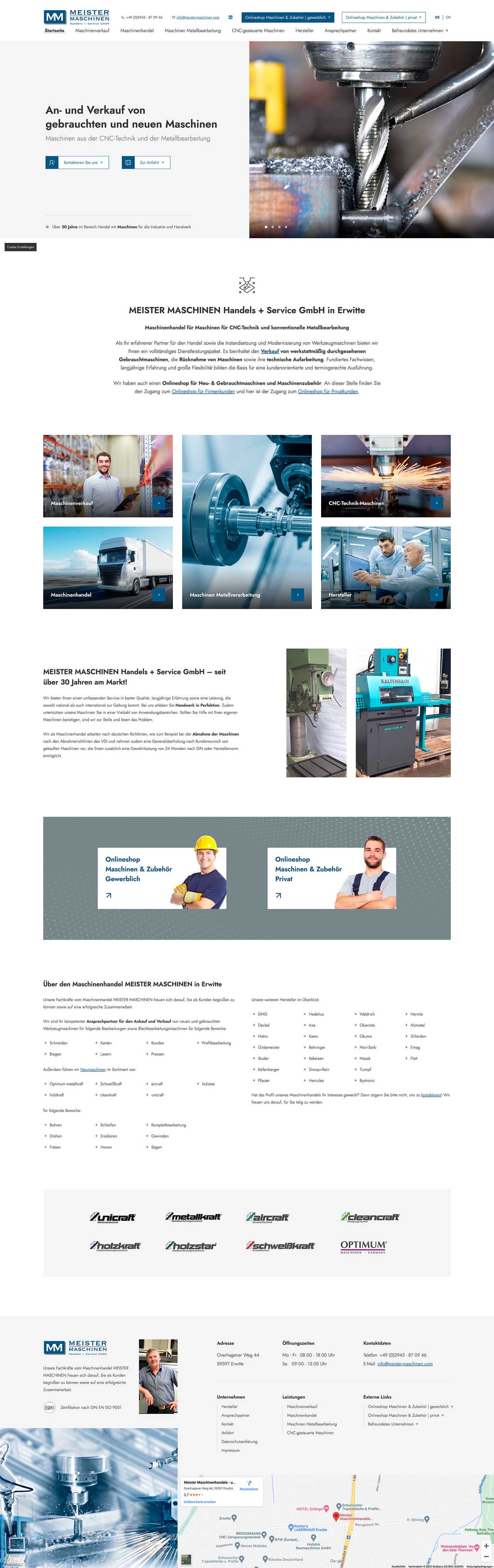 Landing page desktop