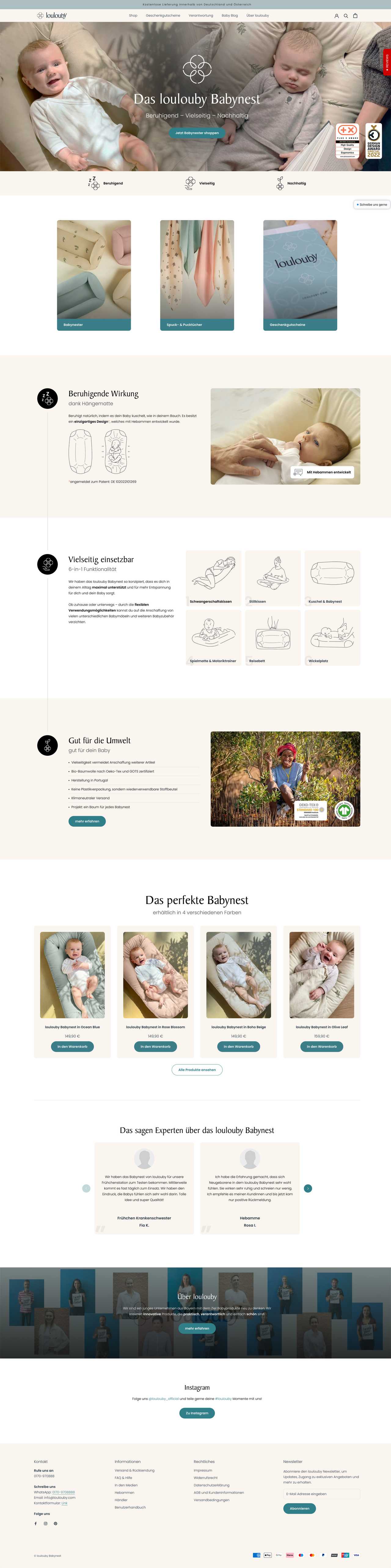 Landing page desktop