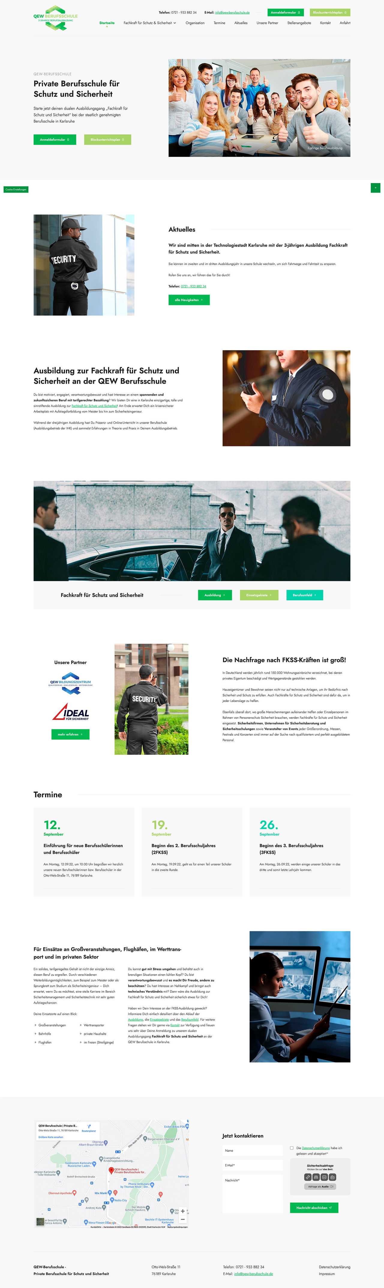 Landing page desktop